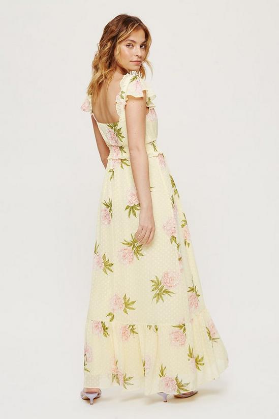 Dorothy Perkins Petite Yellow Floral Maxi Dress 3