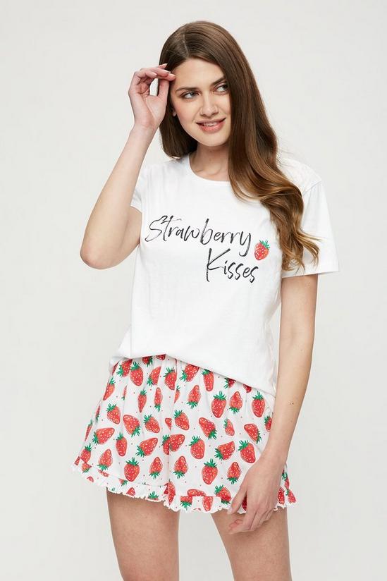 Dorothy Perkins Tall Red Strawberry Print Pyjama Set 2