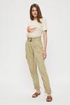 Dorothy Perkins Tall Stone Paper Bag Belted Trouser thumbnail 1