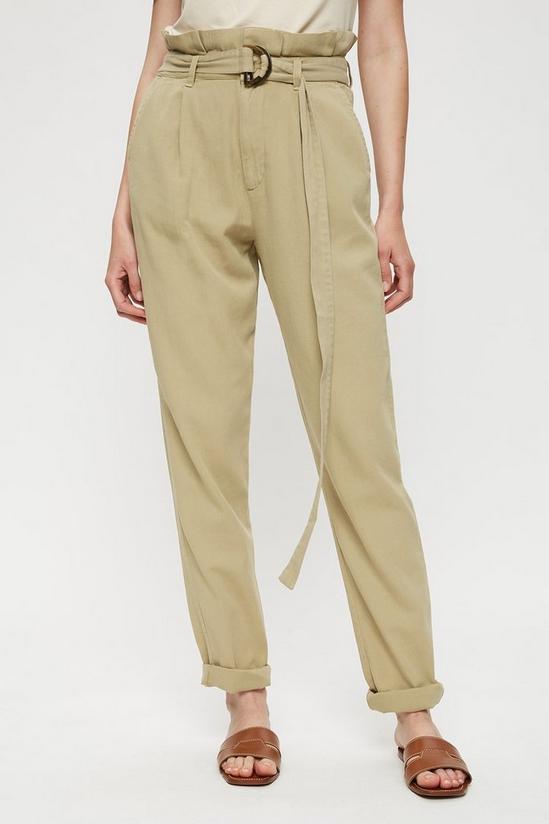 Dorothy Perkins Tall Stone Paper Bag Belted Trouser 2
