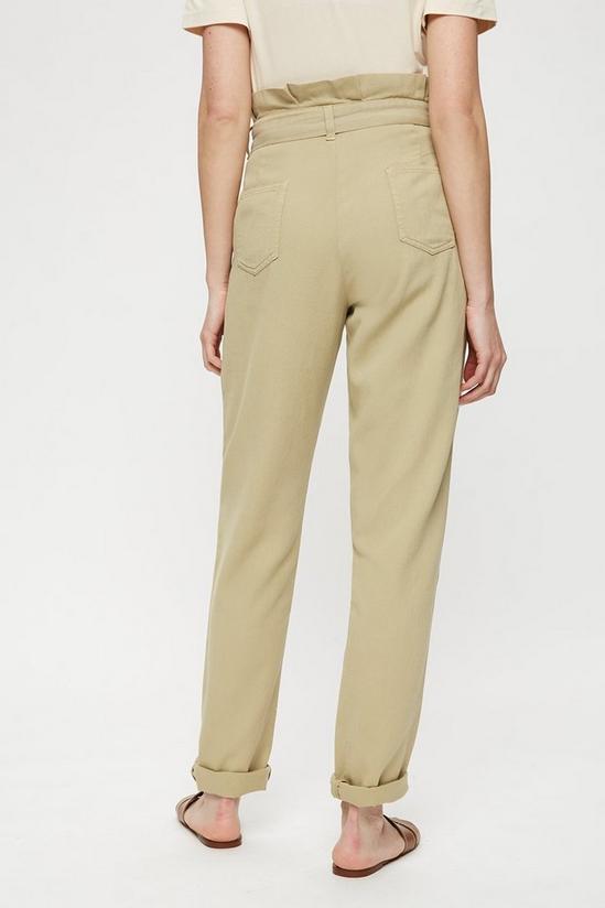 Dorothy Perkins Tall Stone Paper Bag Belted Trouser 3
