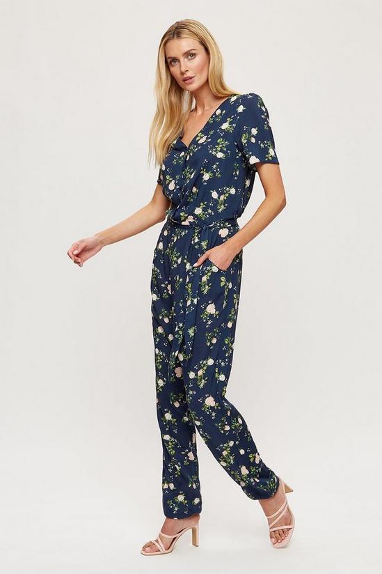 Dorothy Perkins Tall Navy Floral Jumpsuit 1