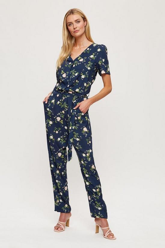 Dorothy Perkins Tall Navy Floral Jumpsuit 2