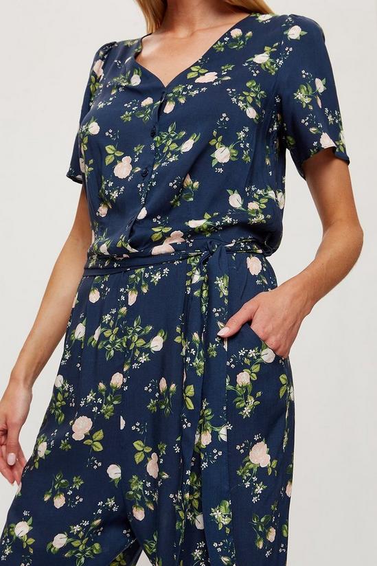 Dorothy Perkins Tall Navy Floral Jumpsuit 4