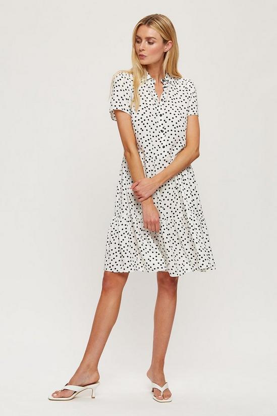 Dorothy Perkins Tall White Spot Fit And Flare Dress 2