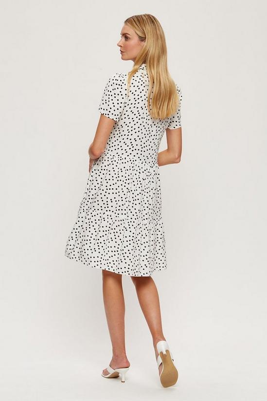 Dorothy Perkins Tall White Spot Fit And Flare Dress 3