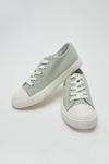 Dorothy Perkins Wide Fit Green Icon Canvas Trainers thumbnail 2