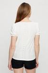 Dorothy Perkins Ivory Broderie Puff Sleeve Top thumbnail 3