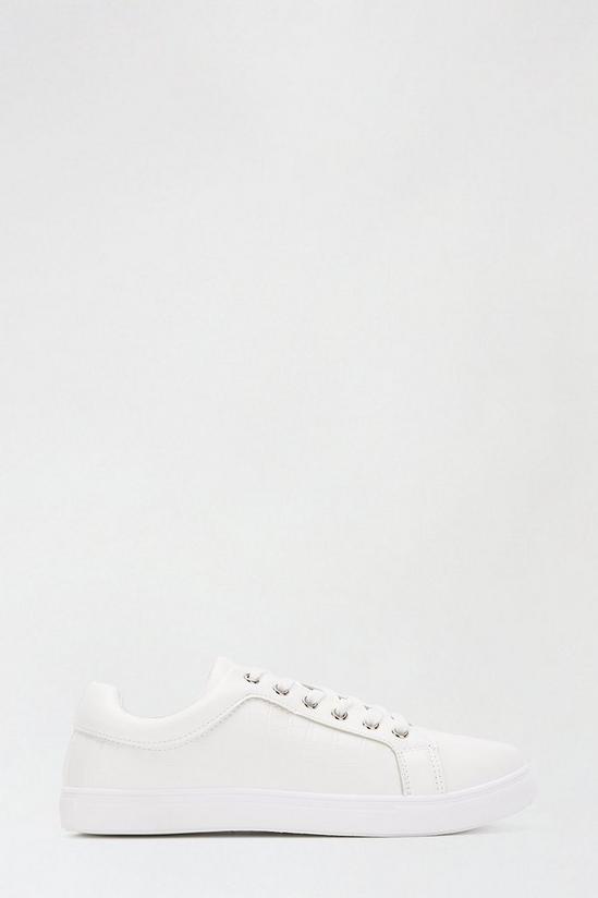 Dorothy Perkins Wide Fit White Ireland Lace Up Trainers 1