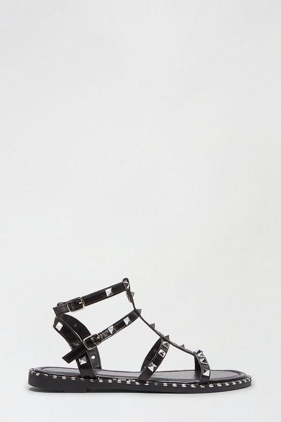 Dorothy Perkins Black Favour Studded Gladiator Sandal 1