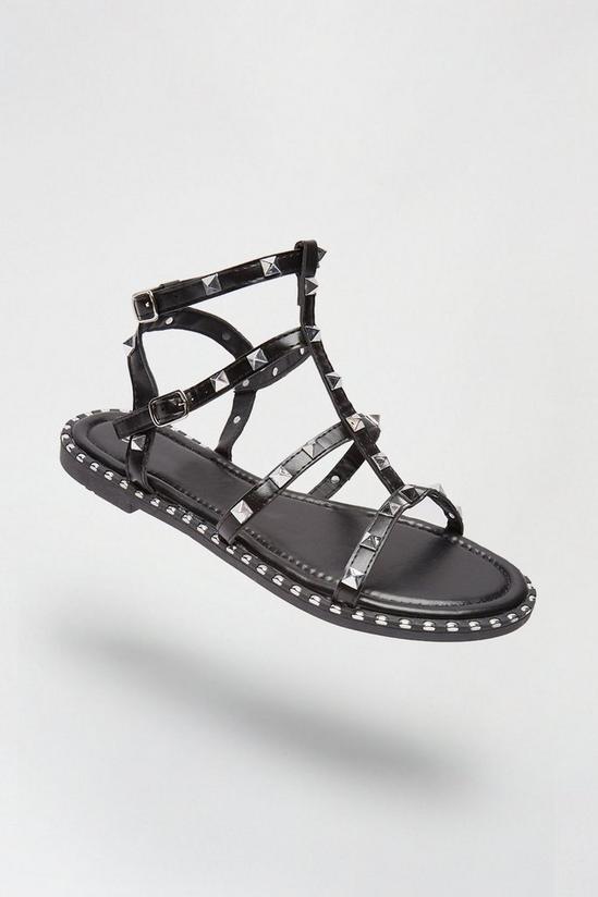 Dorothy Perkins Black Favour Studded Gladiator Sandal 3