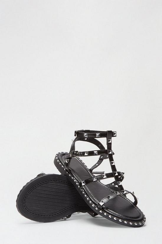 Dorothy Perkins Black Favour Studded Gladiator Sandal 4