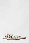 Dorothy Perkins Wide Fit White Falla Strappy Slide thumbnail 2