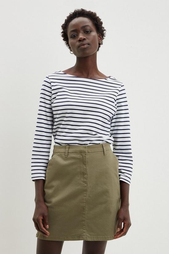 Dorothy Perkins Olive Chino Pocket Skirt 1