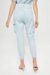 Dorothy Perkins Utility Light Wash Cargo Cuffed Jeans thumbnail 3