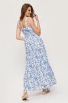 Dorothy Perkins Tall Blue And White Floral Button Maxi Dress thumbnail 3