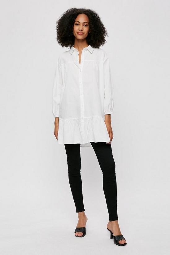Dorothy Perkins Tall White Tiered Shirt 2