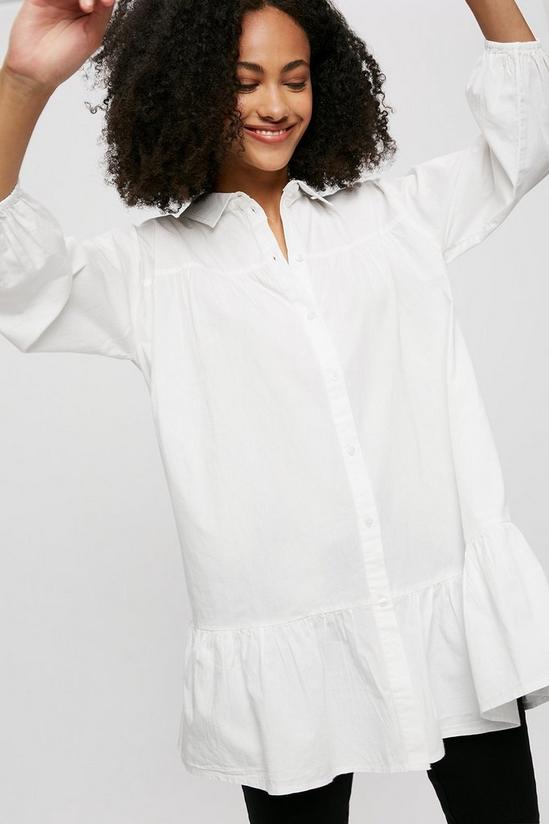 Dorothy Perkins Tall White Tiered Shirt 4