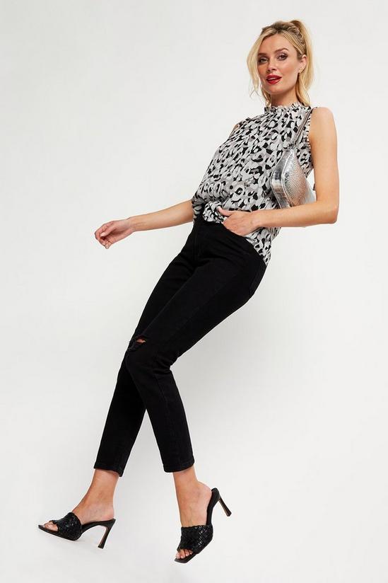 Dorothy Perkins Black And White Animal Shell Top 2