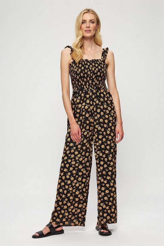 Dorothy Perkins Yellow Rose Shirred Jumpsuit 2