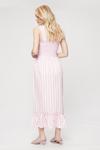 Dorothy Perkins Pink Stripe Thick Strap Shirred Midi Dress thumbnail 3