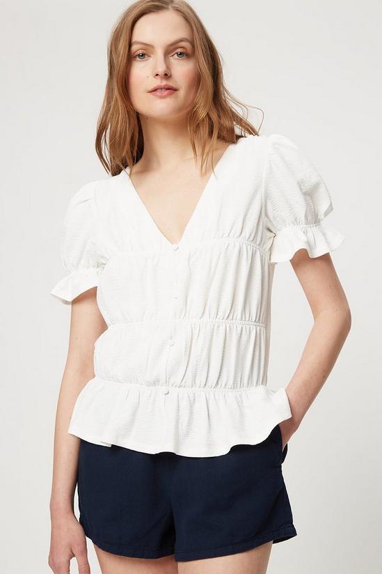 Dorothy Perkins Ivory Smock Textured Top 2