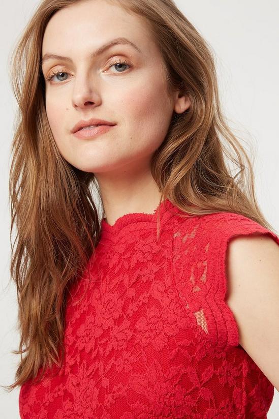 Dorothy Perkins Tall Red Lace Shell Top 4