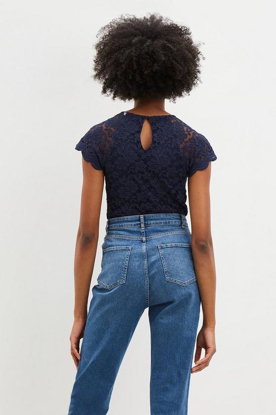 Dorothy Perkins Tall Navy Lace Shell Top 3
