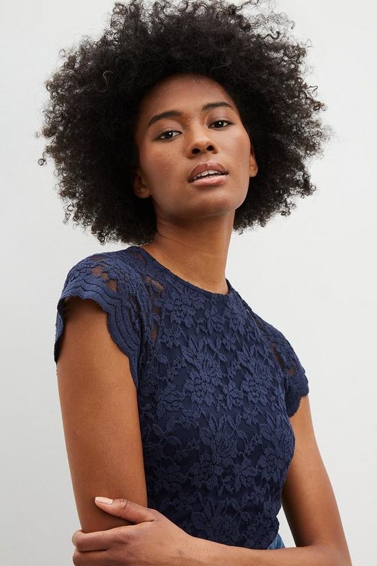 Dorothy Perkins Tall Navy Lace Shell Top 4