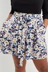 Dorothy Perkins Curve Pink And Lilac Floral Tie Waist Shorts thumbnail 4