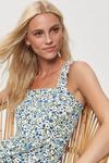 Dorothy Perkins Ivory Blue Floral Strappy Tiered Maxi thumbnail 4