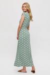 Dorothy Perkins Khaki Spot Roll Sleeve Maxi Dress thumbnail 3