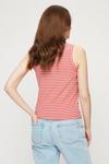 Dorothy Perkins Pink Stripe Tie Front Ribbed Vest thumbnail 3
