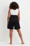 Dorothy Perkins Curve Black Poplin Knee Length Shorts thumbnail 3