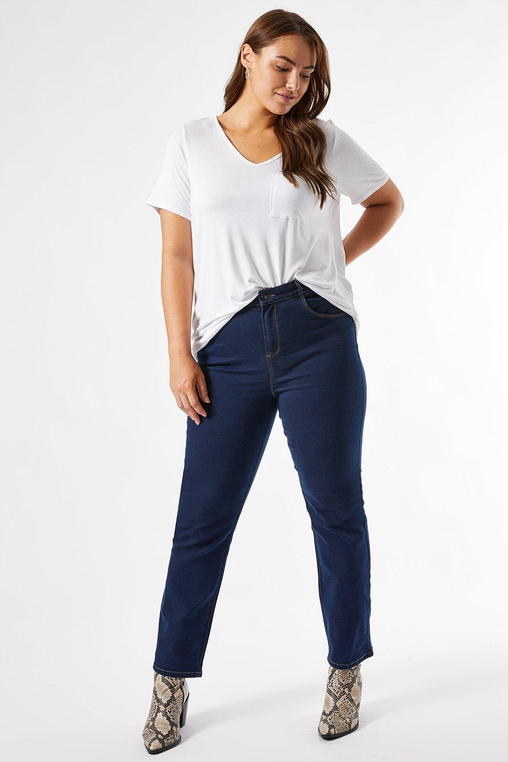 Womens Curve Indigo Ellis Slim Jeans