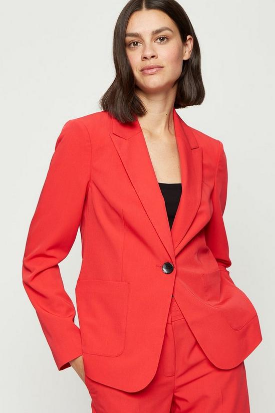 Dorothy Perkins Red Tailored Single Breasted Blazer 2