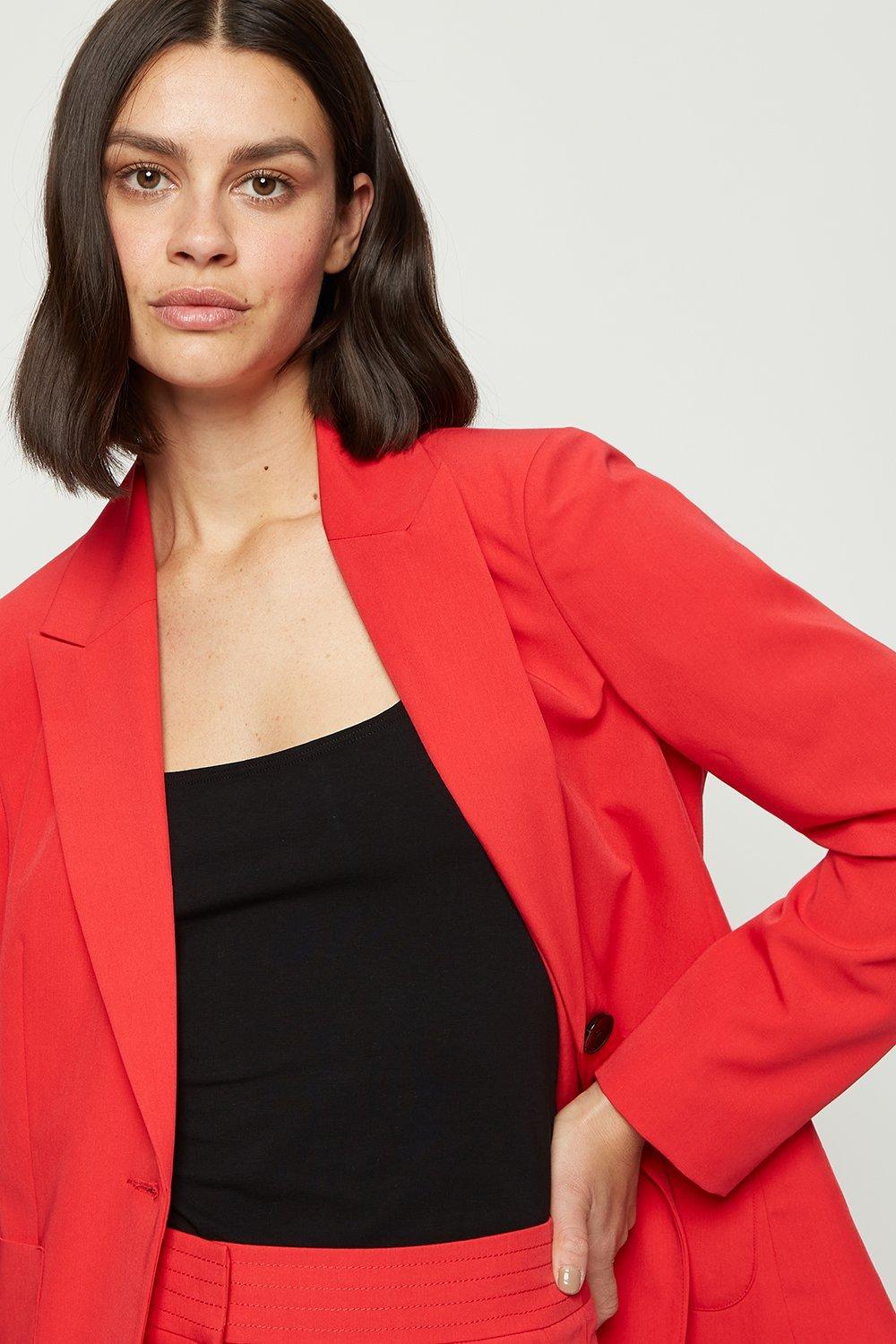 Dorothy perkins red on sale blazer