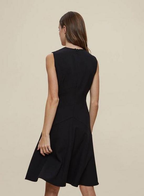 Dorothy Perkins Black Fit And Flare Tailored Dress 3