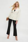 Dorothy Perkins Beige Collarless Belted Tailored Blazer thumbnail 2