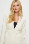 Dorothy Perkins Beige Collarless Belted Tailored Blazer thumbnail 4