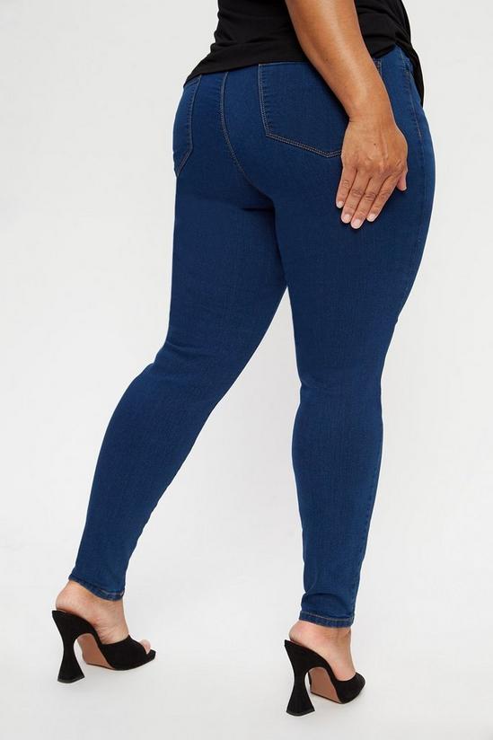 Dorothy Perkins Curve Mid Wash Ellis Skinny Jeans 3