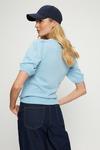 Dorothy Perkins Pale Blue Puff Sleeve Knitted Tee thumbnail 4