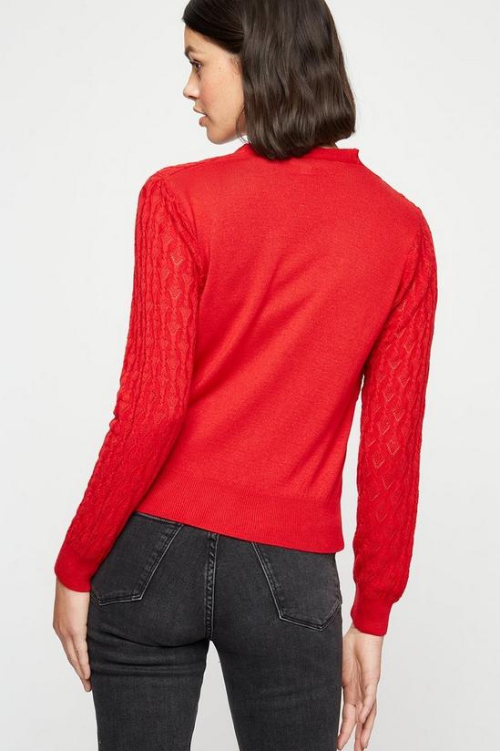 Dorothy Perkins Red Pointelle Heart Cardigan 3