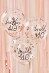 Dorothy Perkins Ginger Ray 'Hello 40' Confetti Balloons thumbnail 2