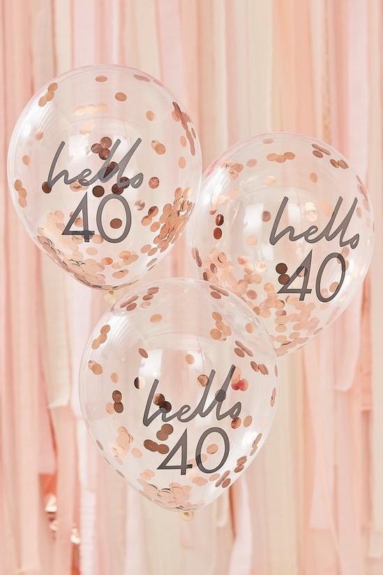 Dorothy Perkins Ginger Ray 'Hello 40' Confetti Balloons 2