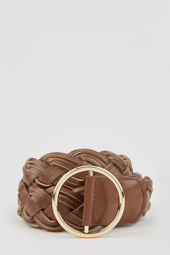 Dorothy Perkins Chocolate Woven Belt 1