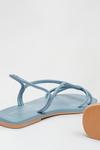 Dorothy Perkins Wide Fit Leather Blue Justine Tube Sandal thumbnail 4