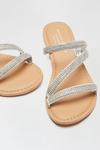 Dorothy Perkins Wide Fit Leather Jadore Strappy Gem Sandal thumbnail 3