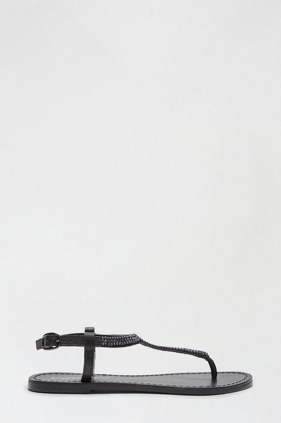 Dorothy Perkins Leather Black Jemima Embellished Sandal 1