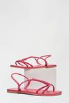 Dorothy Perkins Wide Fit Leather Pink Justine Tube Sandal thumbnail 4